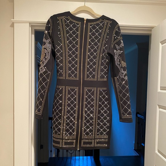 Miss Ord Apparel Black Embellished Bodycon Dress - Picture 4 of 6